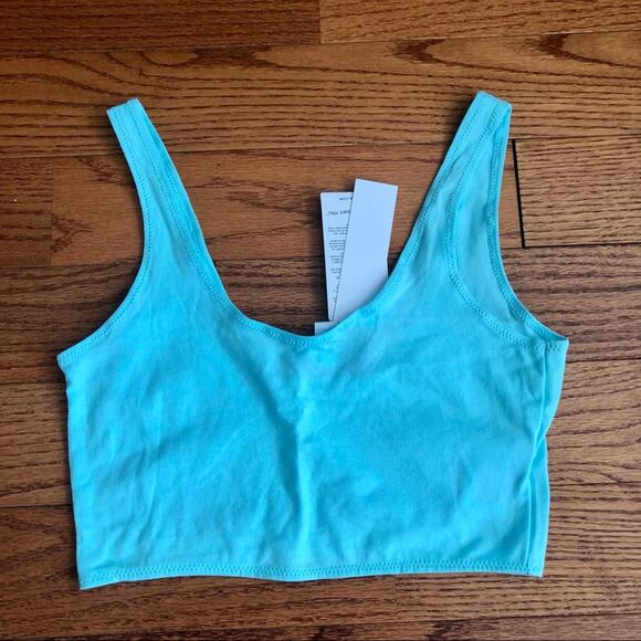 TOPSHOP  Elastic Bralette in Blue Women’s Size 6P NWT - Picture 1 of 4
